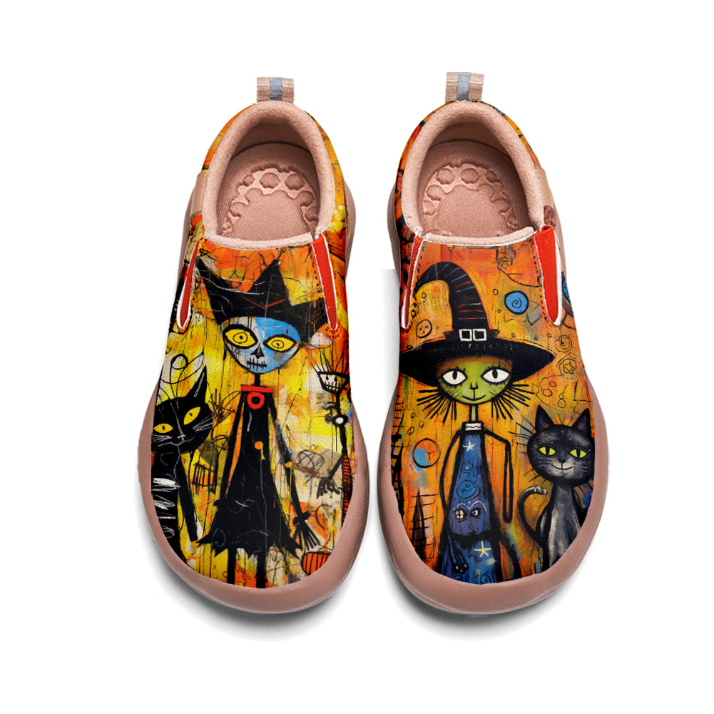 Halloween The Witch Black Cat Slip On