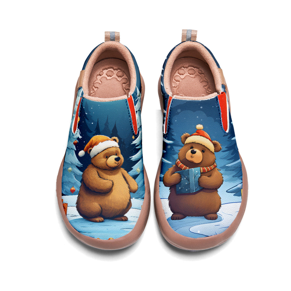 Christmas Bear Kids Slip On