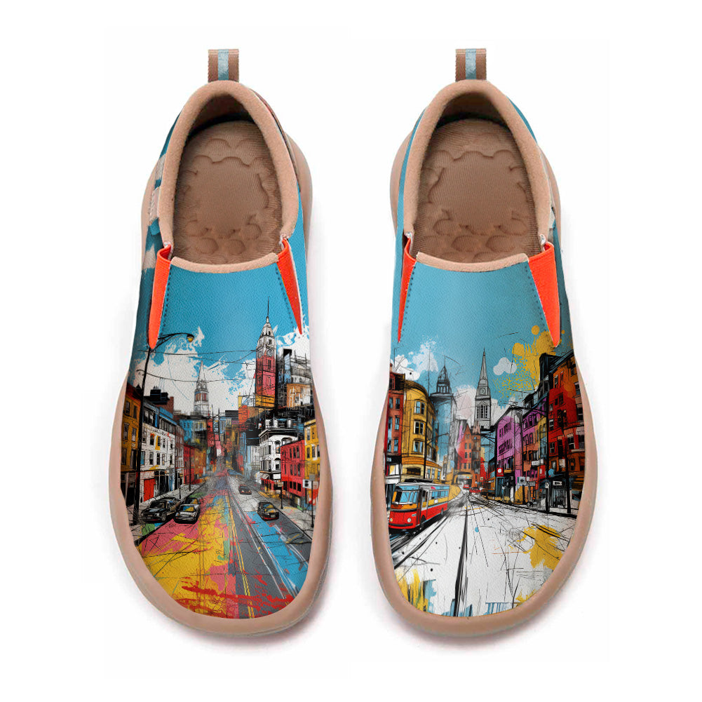 Graffiti Boston City Slip On