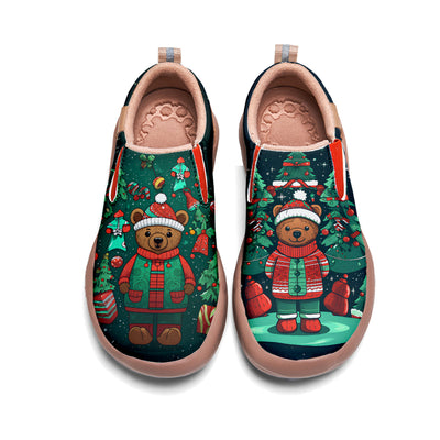 Christmas Bear Kids Slip On