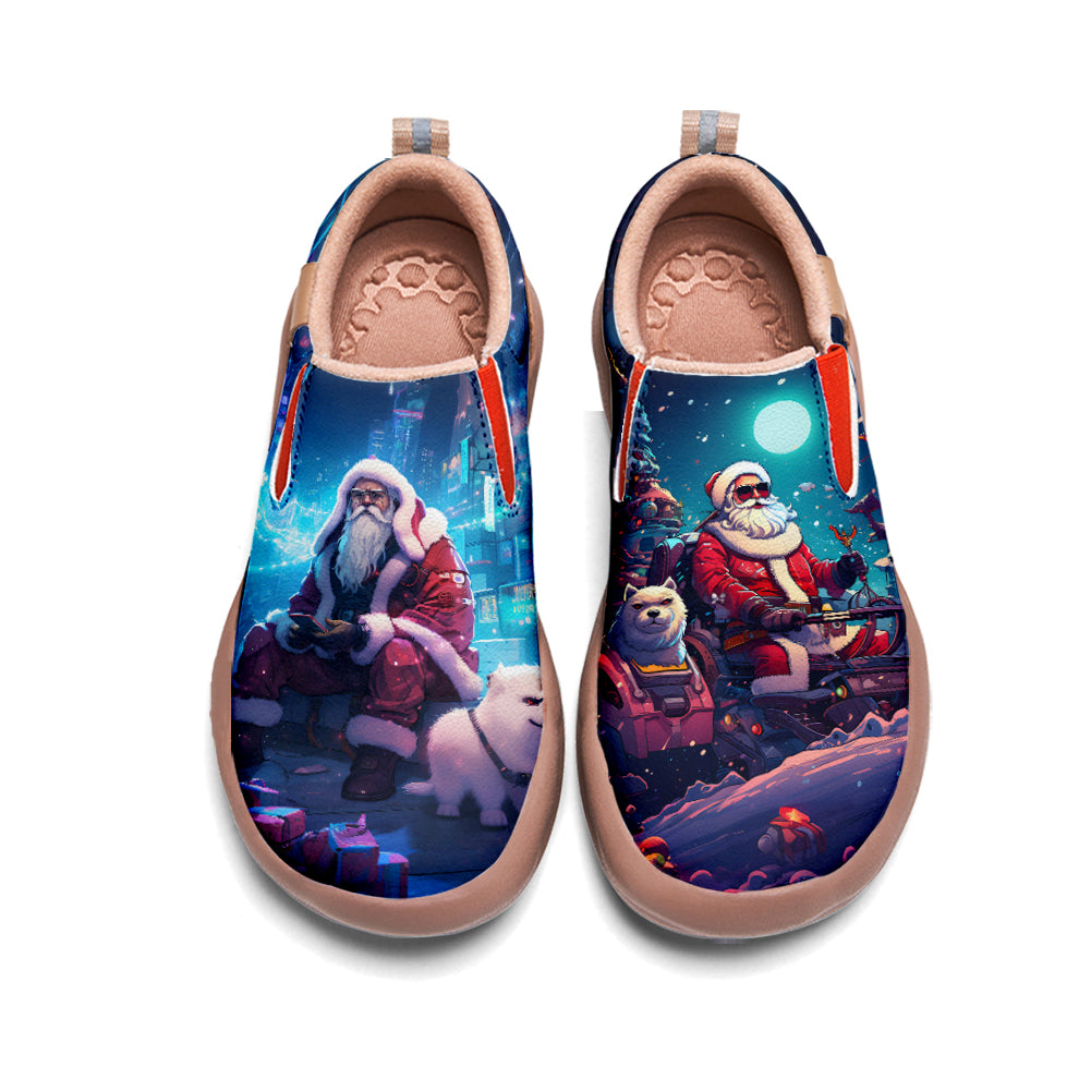 Cyberpunk Style Santa Claus Kids Slip On