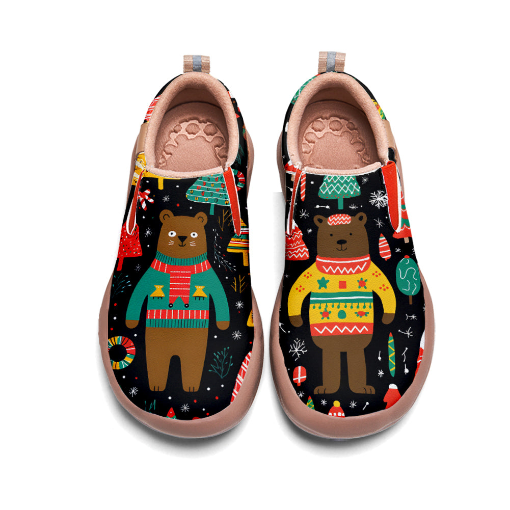 Christmas Bear Kids Slip On