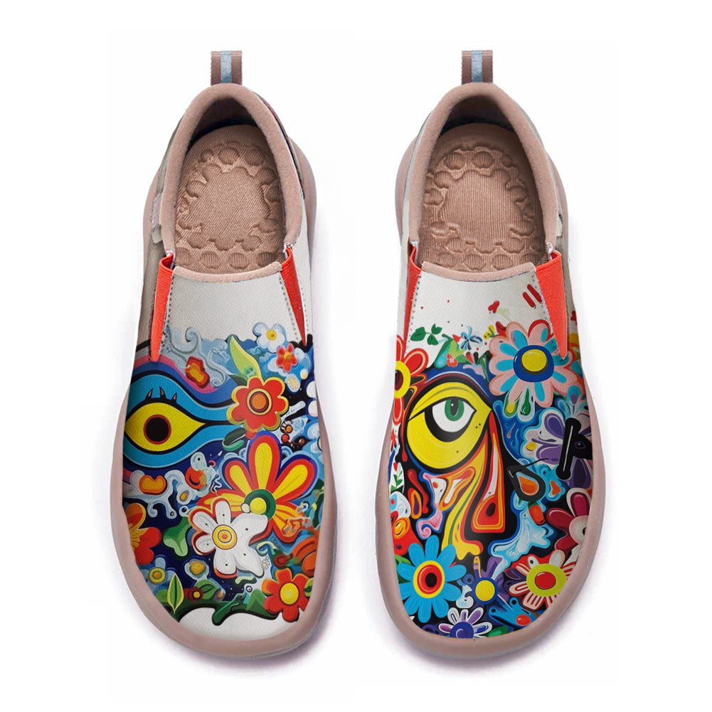 Abstract Eyes Slip On