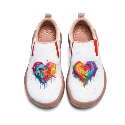 Oil Painting Heart Slip On