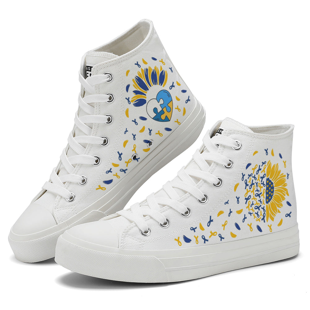 Fight Down Syndrome High Top Canvas Shoes