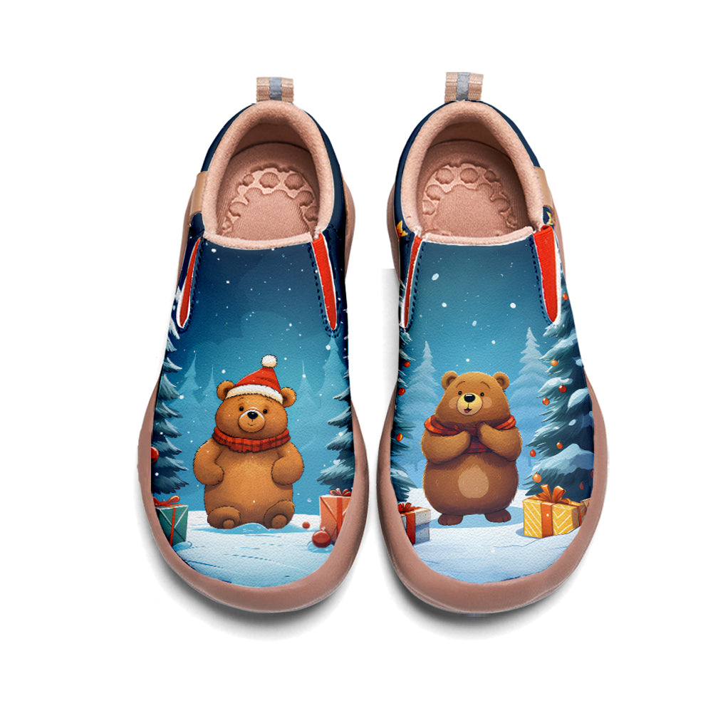 Christmas Bear Kids Slip On