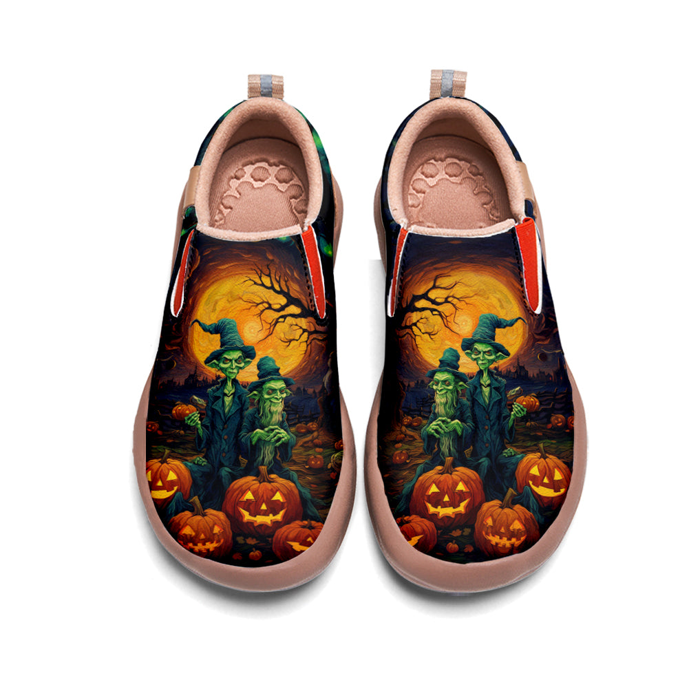 Halloween Zombie Pumpkin Slip On