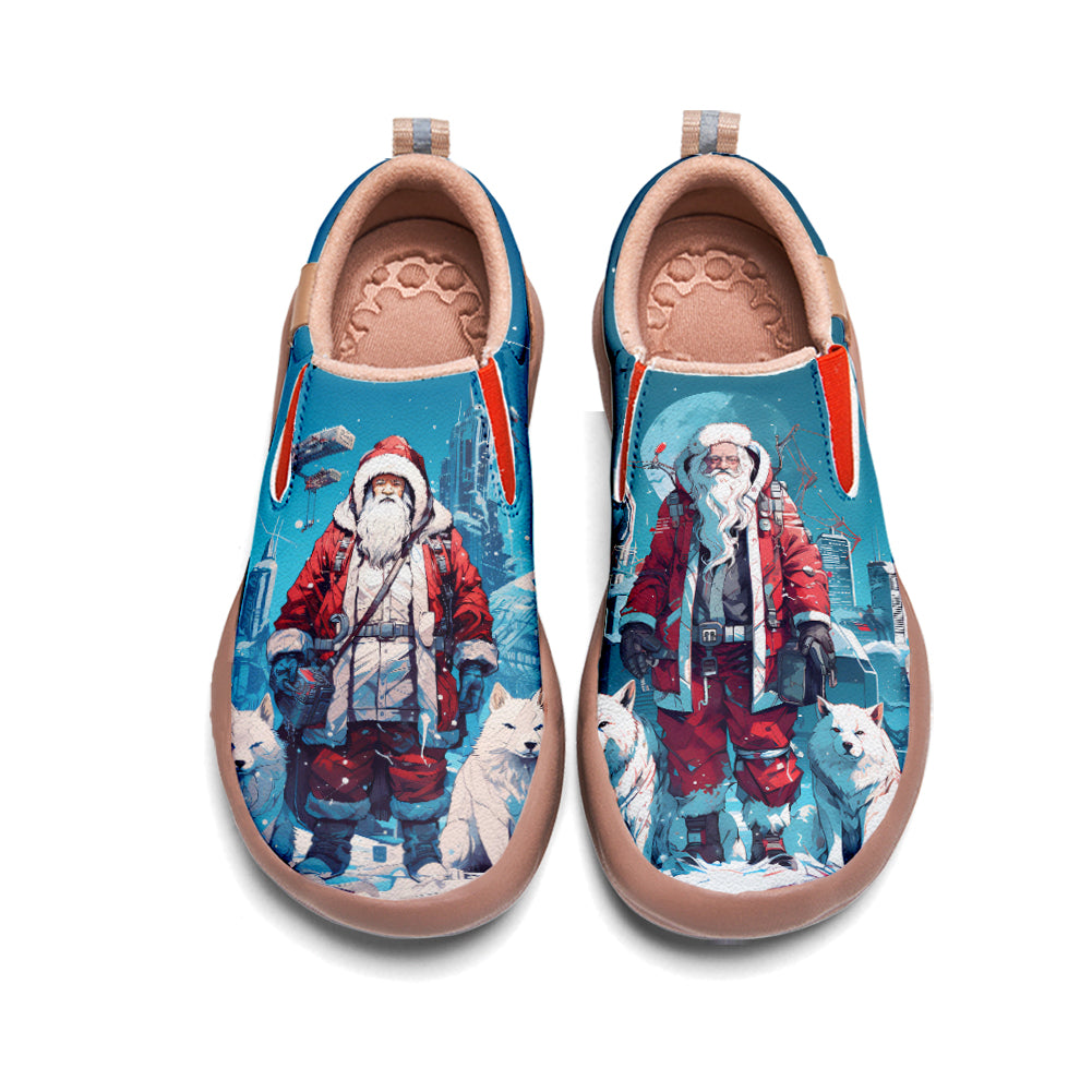 Cyberpunk Style Santa Claus Kids Slip On