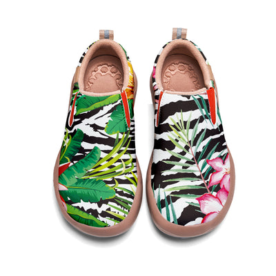 Tropical Zebra Print Slip On