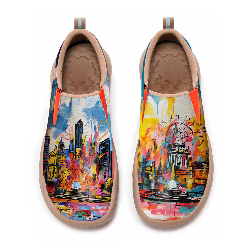 Graffiti Chicago City Slip On