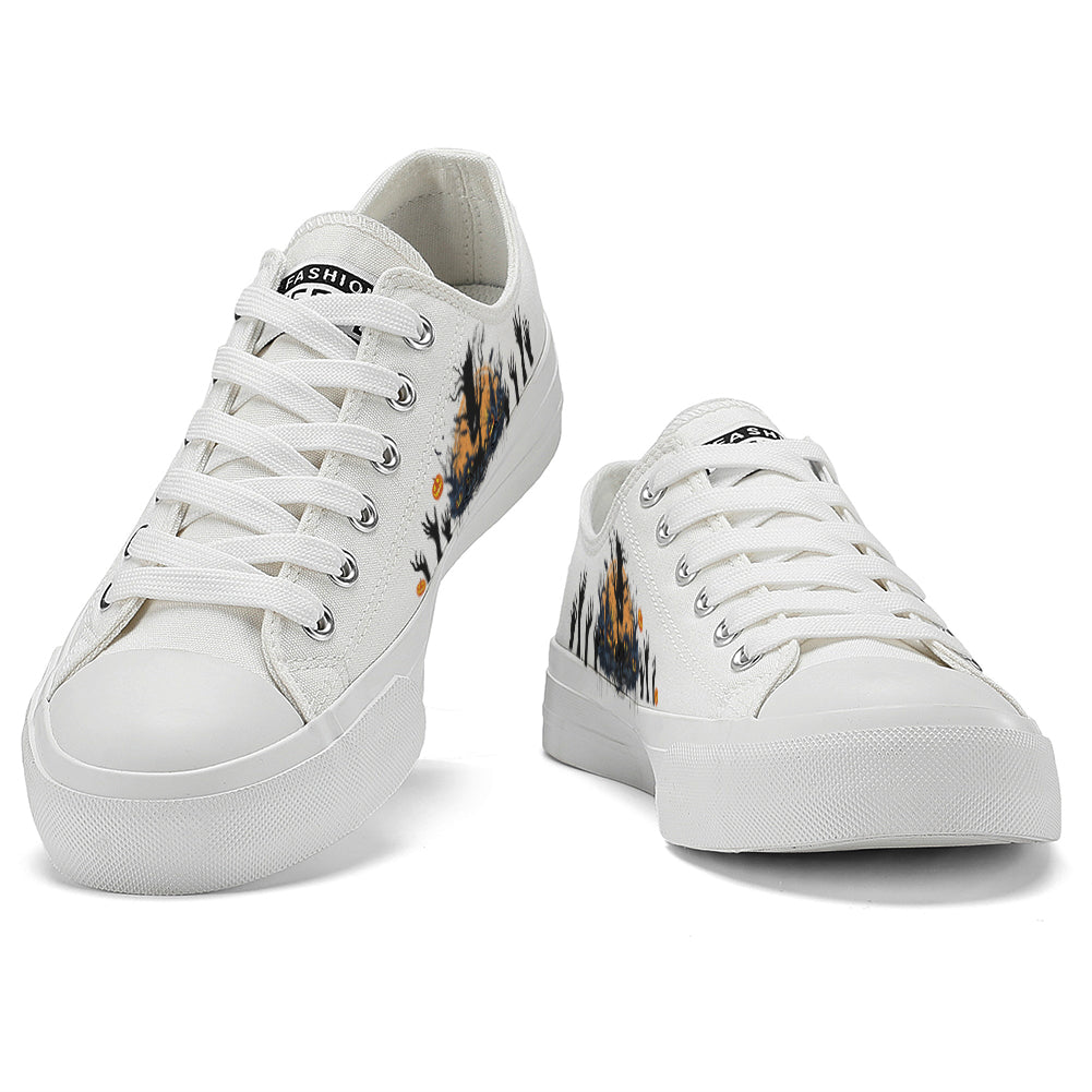 Halloween Pumpkin Low Top Canvas Shoes