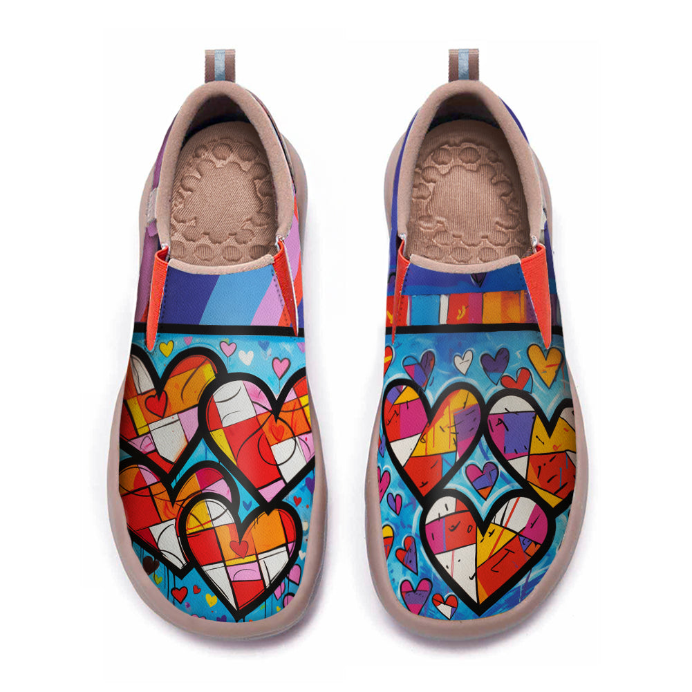 Graffiti Heart Slip On