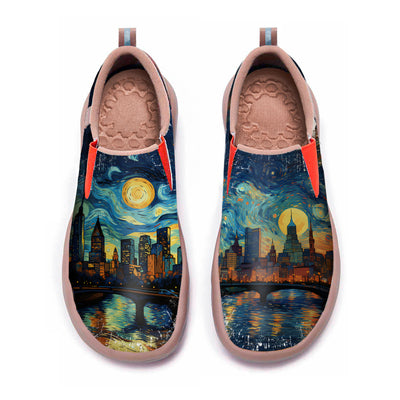 Starry Night Philadelphia City Slip On