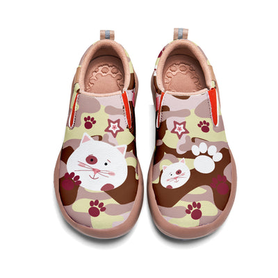 Pink Camouflage Cat Slip On