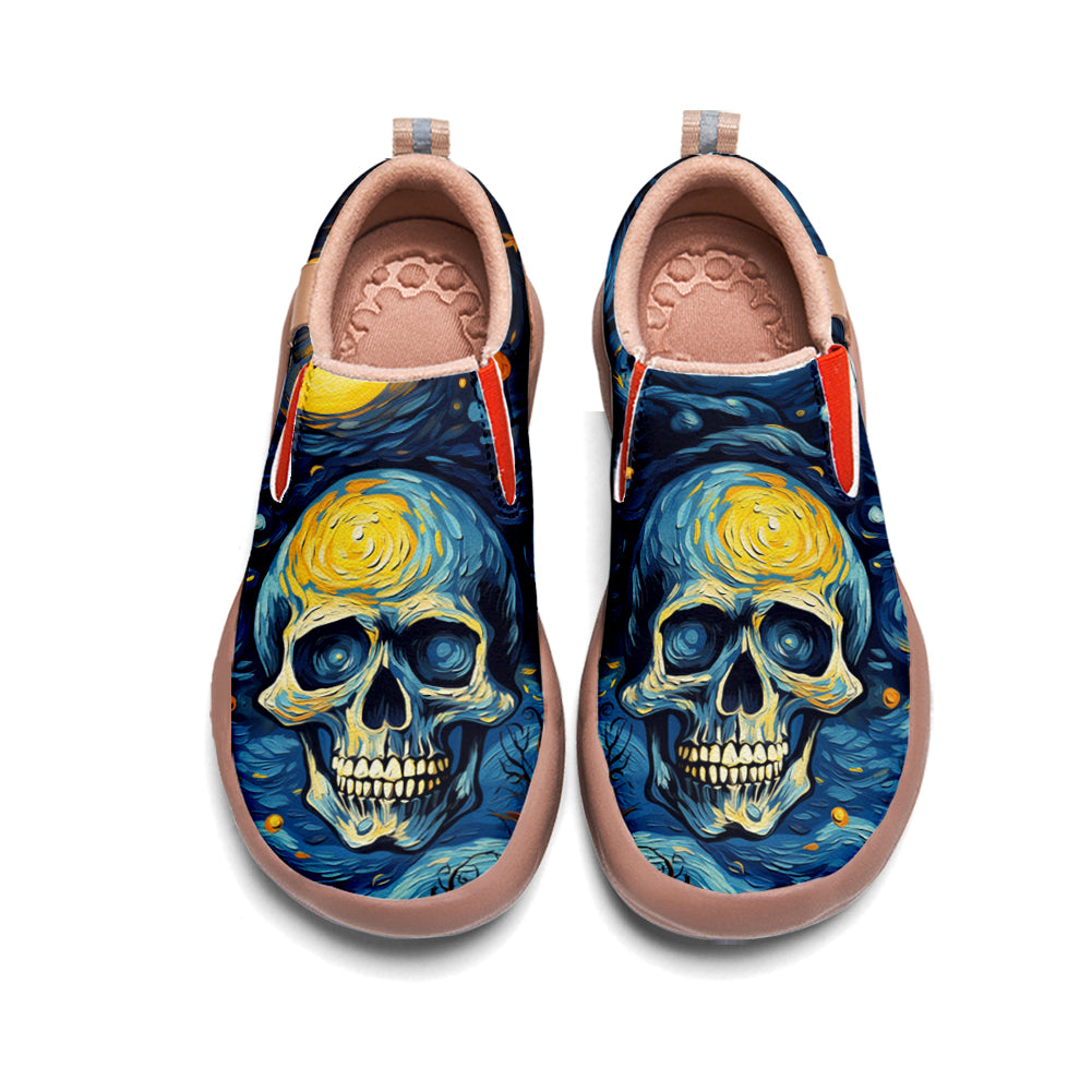 Starry Night Skull Slip On