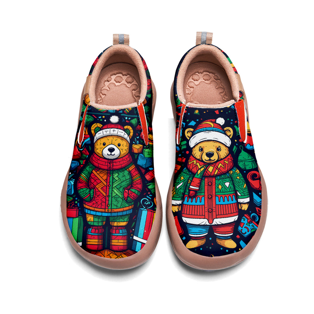 Christmas Bear Kids Slip On