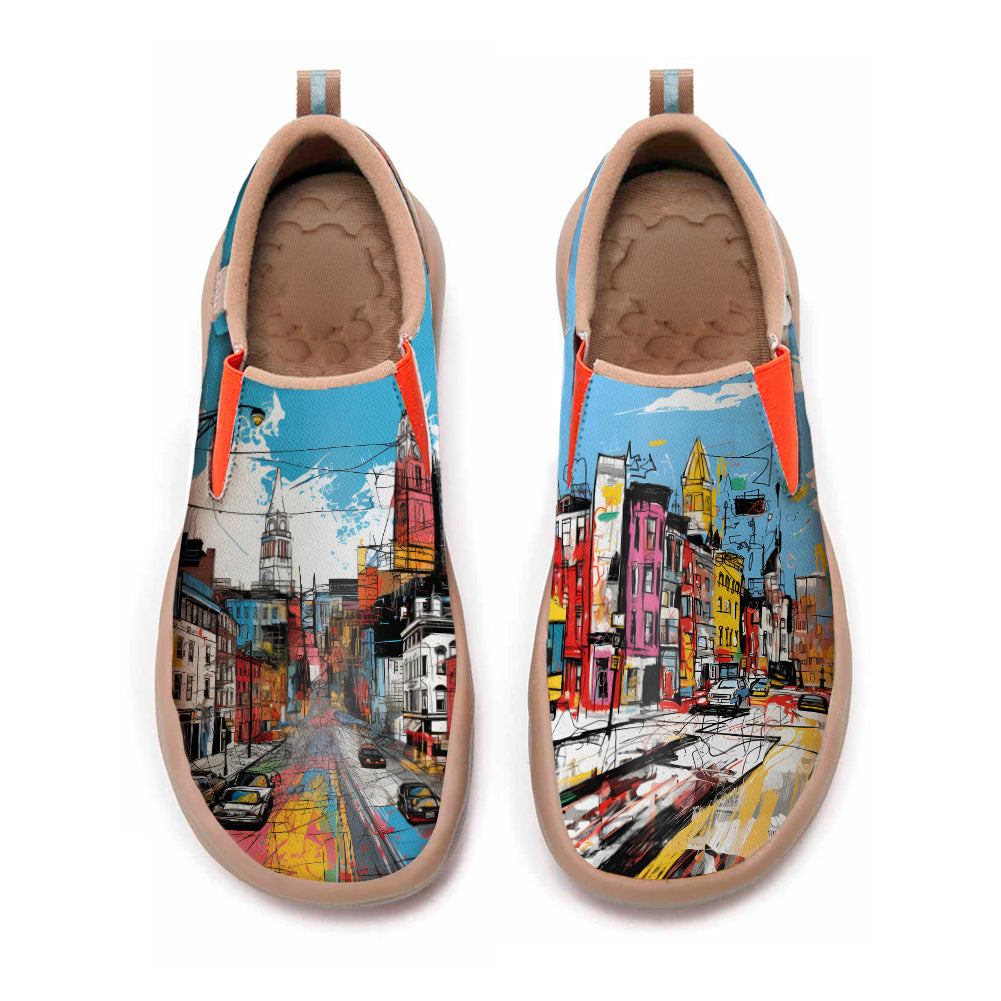 Graffiti Boston City Slip On