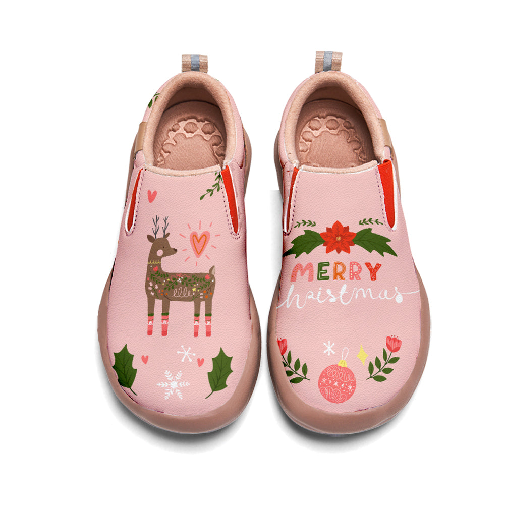 Christmas Sika Deer Kids Slip On