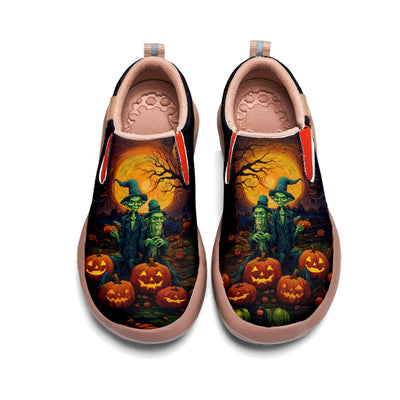 Halloween Zombie Pumpkin Kids Slip On