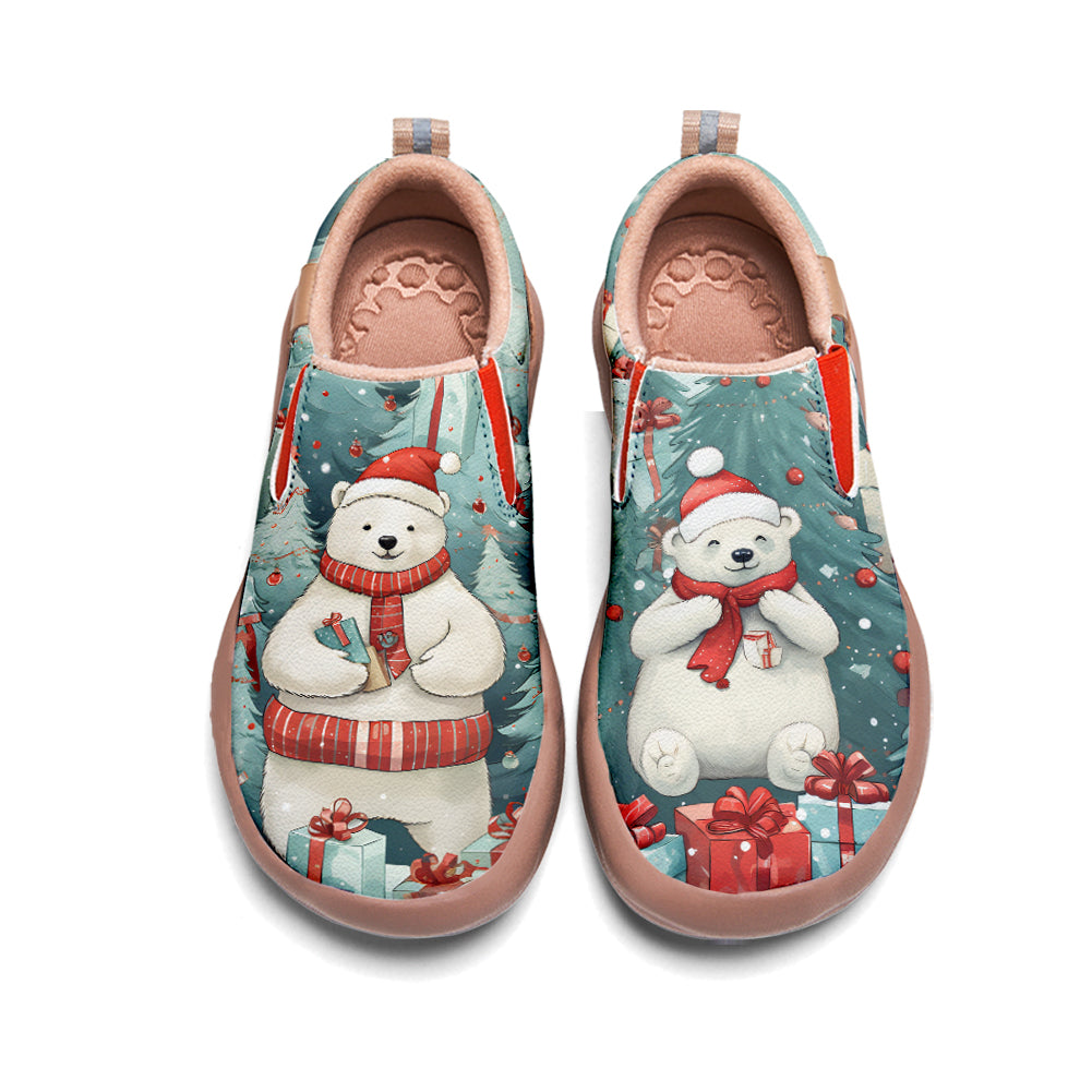 Christmas Polar Bear Kids Slip On