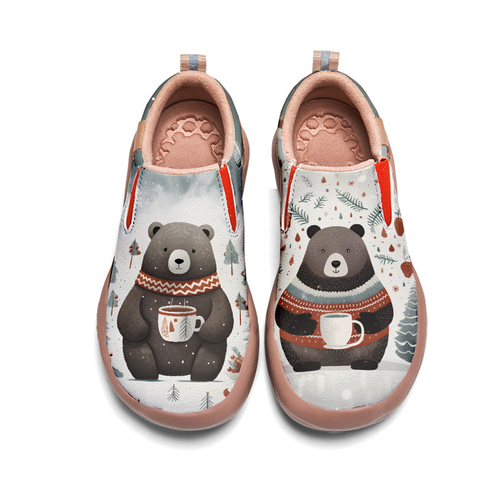 Christmas Bear Kids Slip On