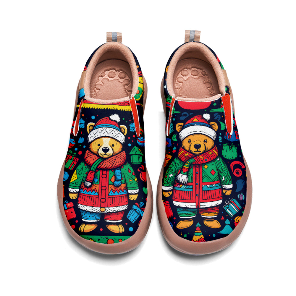 Christmas Bear Kids Slip On