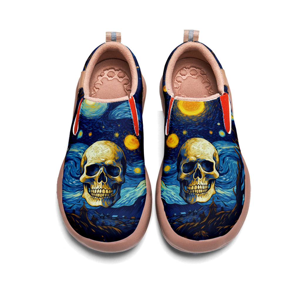 Starry Night Skull Slip On