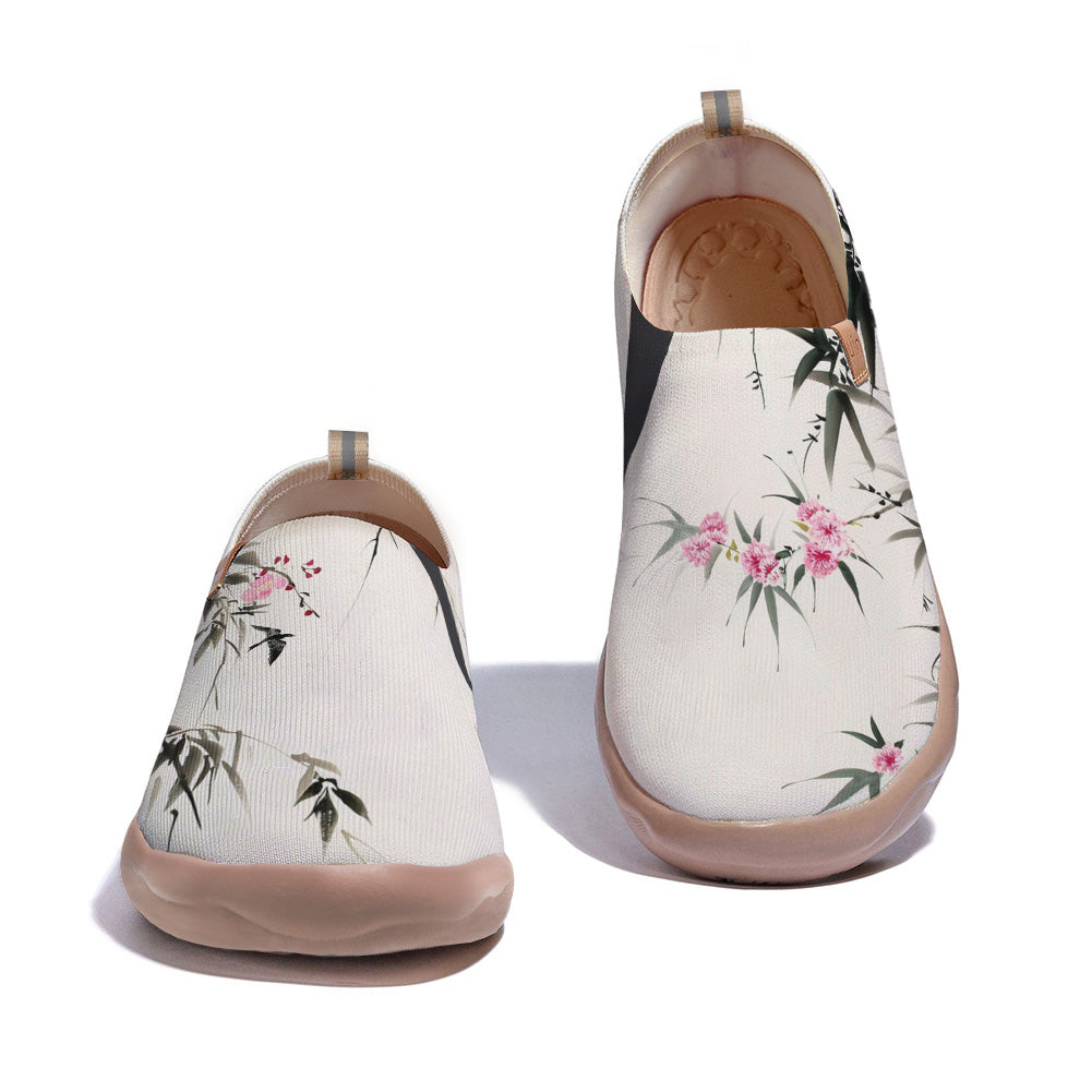 Flowers and birds Knitted Slip On