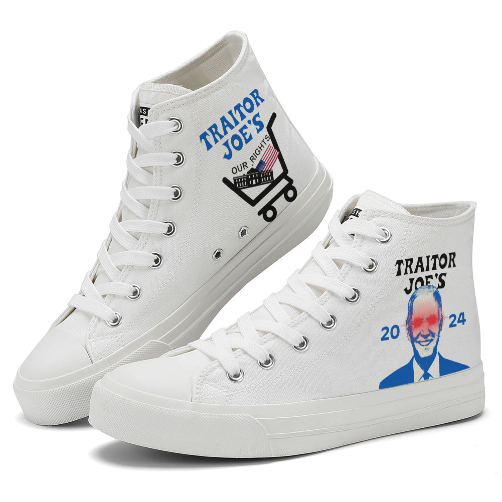 I Support Biden High Top Canvas Shoes