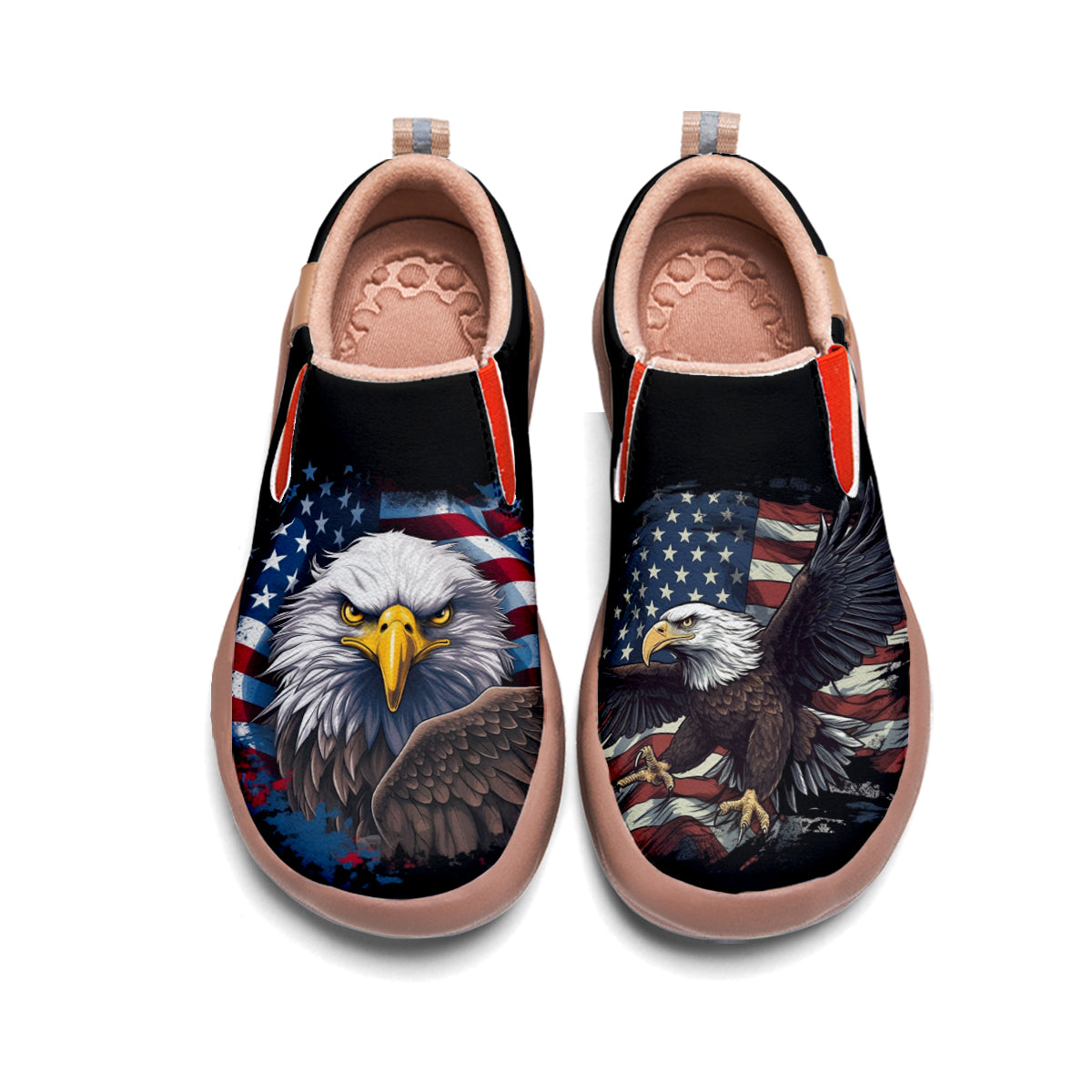 American Flag Eagle Slip On