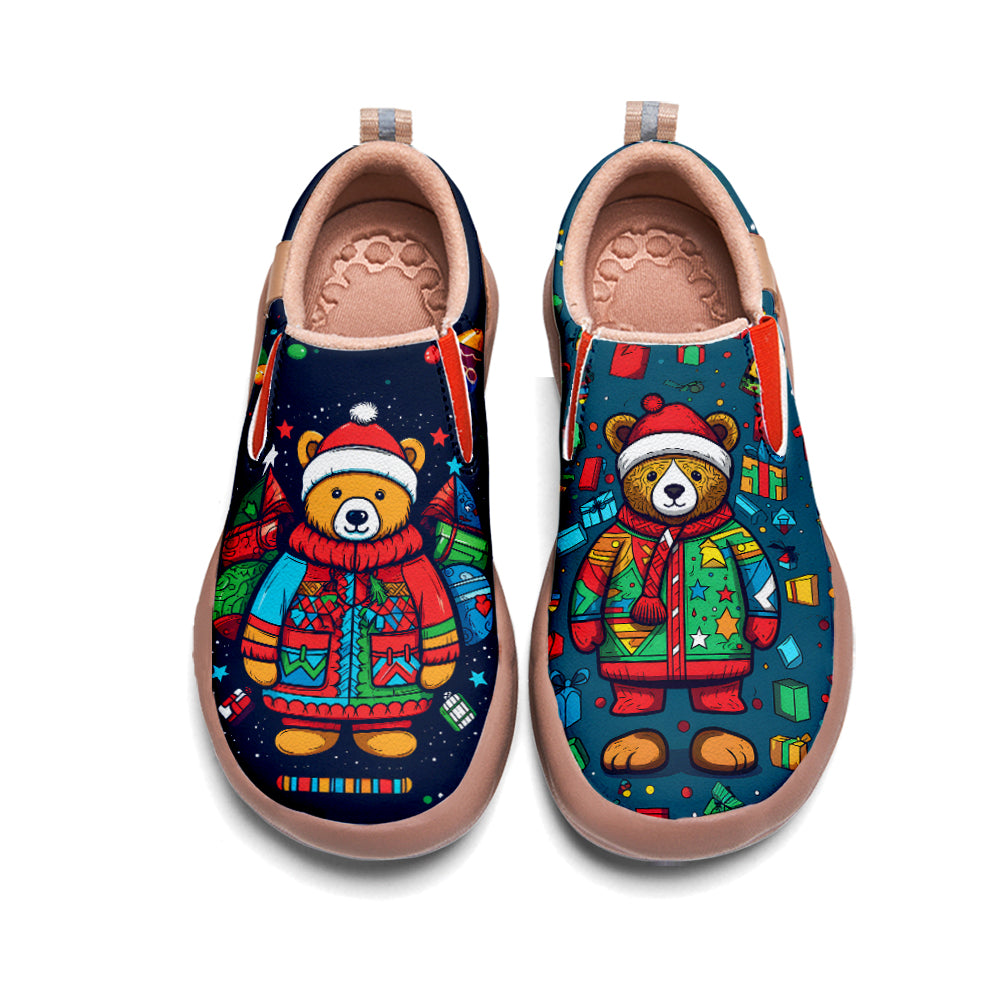 Christmas Bear Kids Slip On