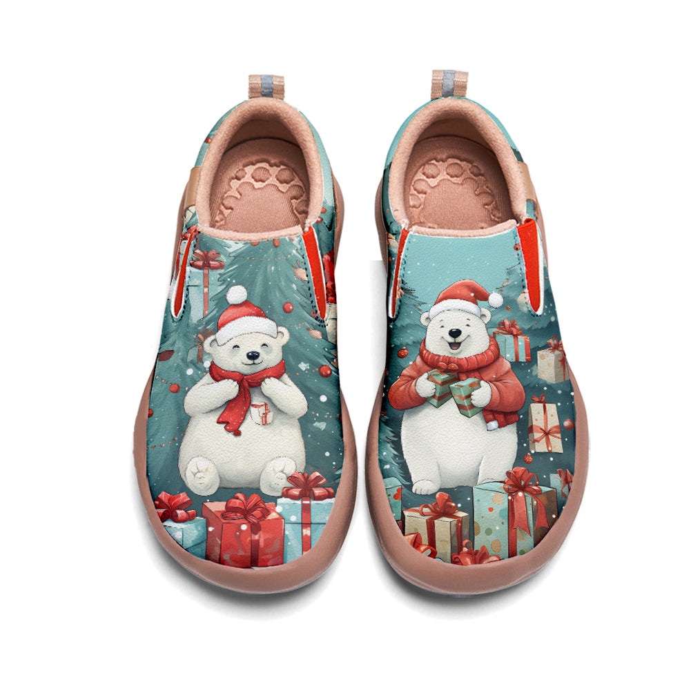 Christmas Polar Bear Kids Slip On