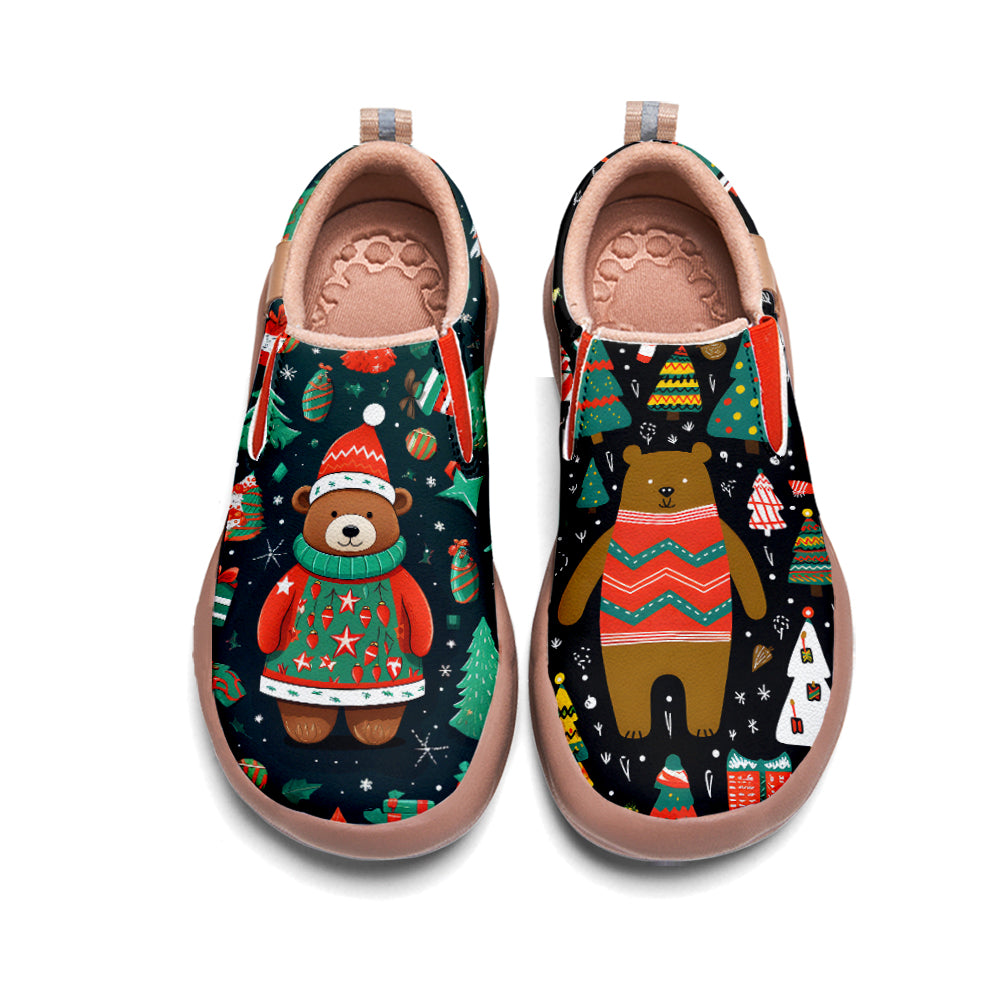 Christmas Bear Kids Slip On