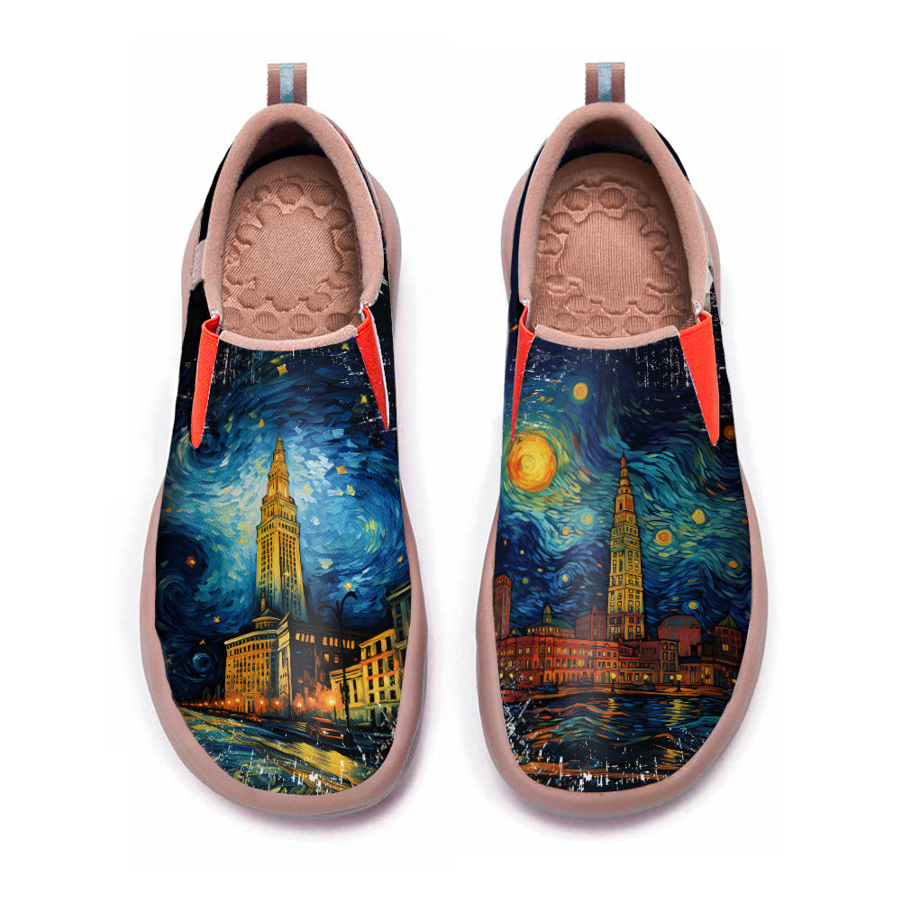 Starry Night Cleveland City Slip On