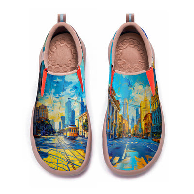 Starry Night San Francisco City Slip On