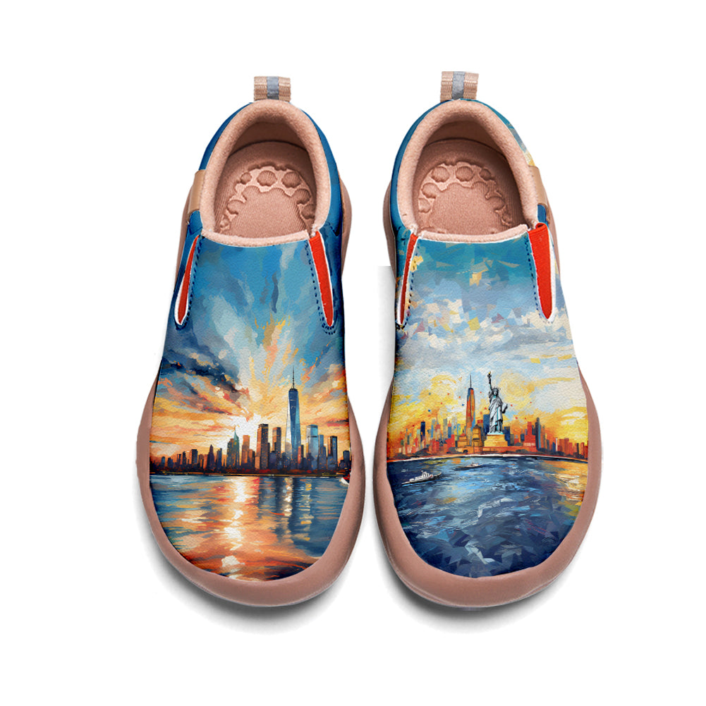 Oil Painting New York City Slip On