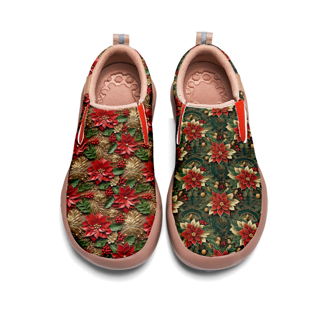 Christmas Mandala Kids Slip On