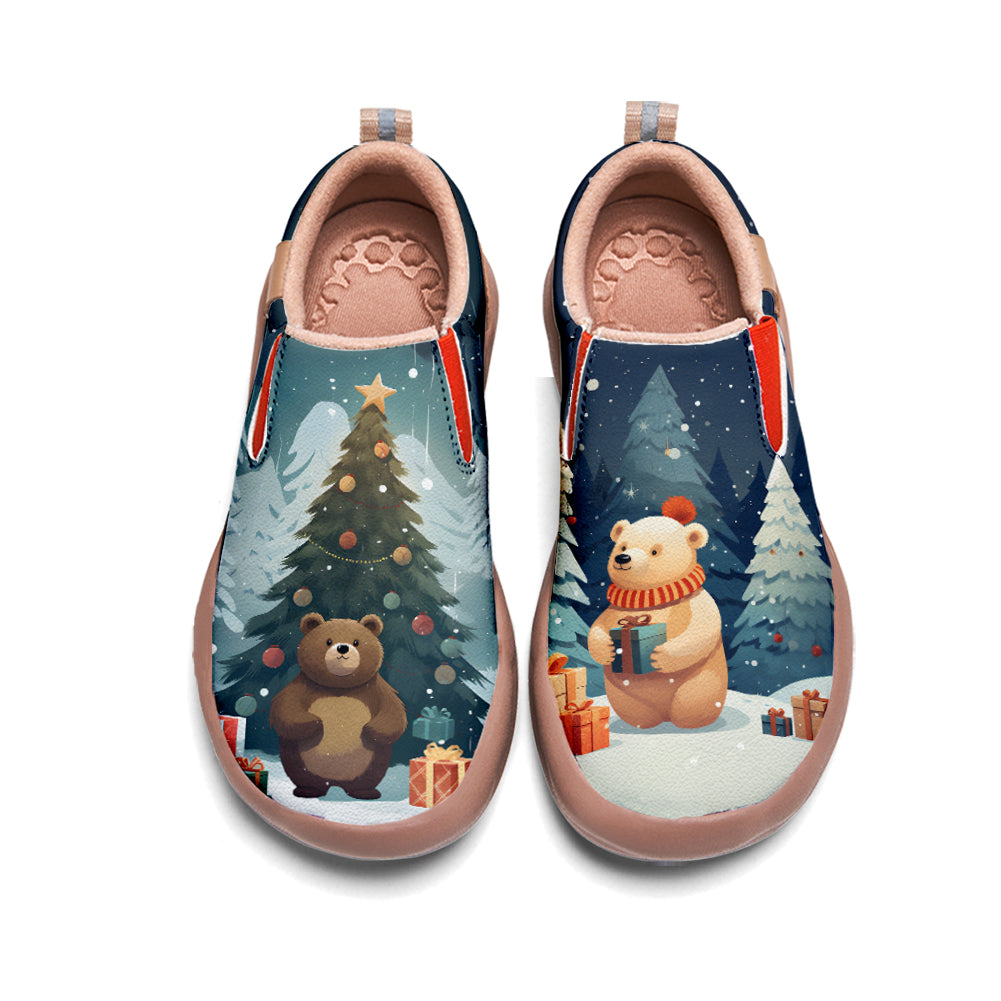 Christmas Bear Kids Slip On