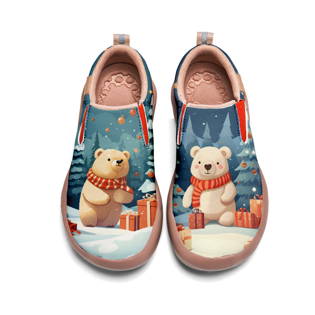 Christmas Bear Kids Slip On