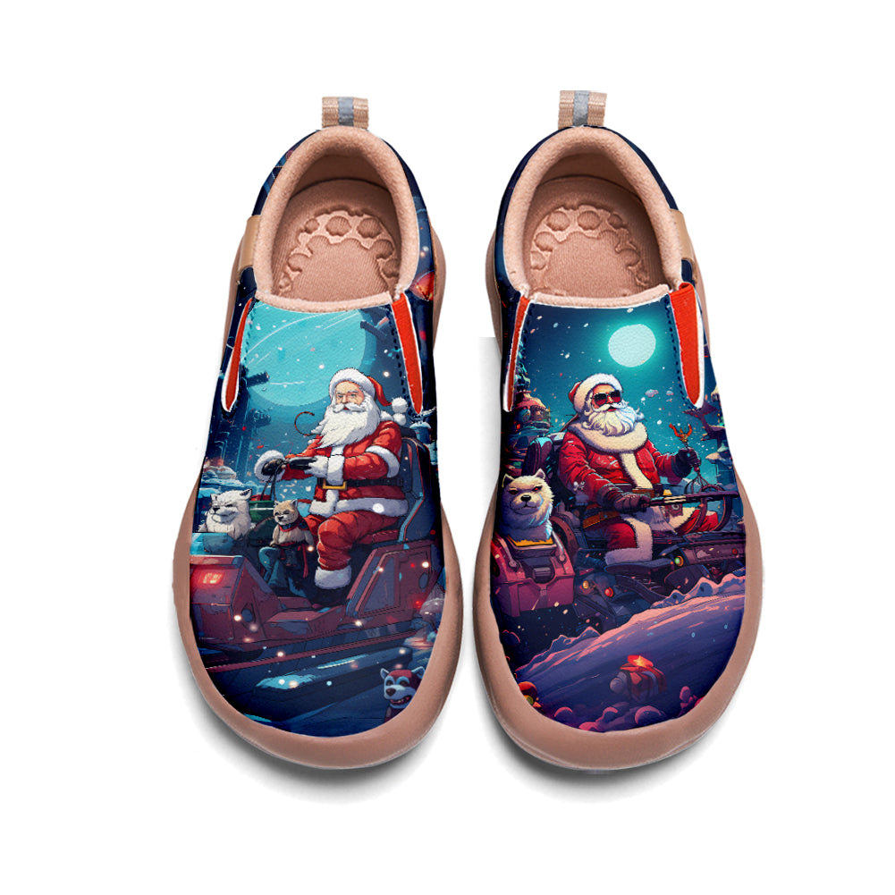 Cyberpunk Style Santa Claus Kids Slip On