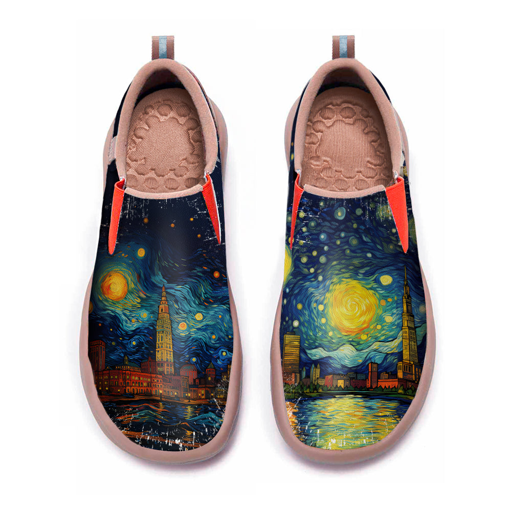 Starry Night Cleveland City Slip On