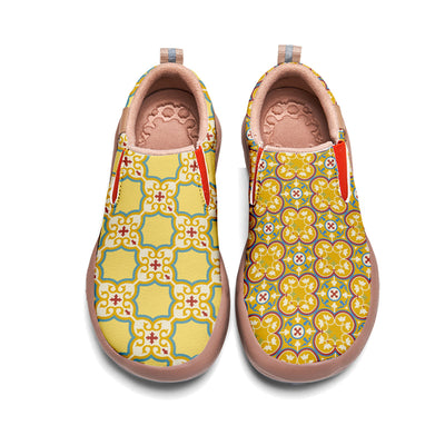 Yellow Tile Pattern Slip On