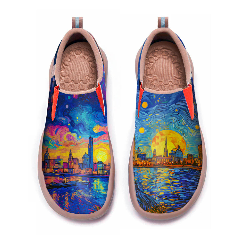 Starry Night Milwaukee City Slip On