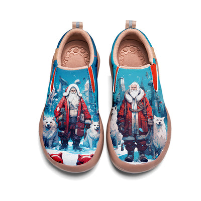 Cyberpunk Style Santa Claus Kids Slip On