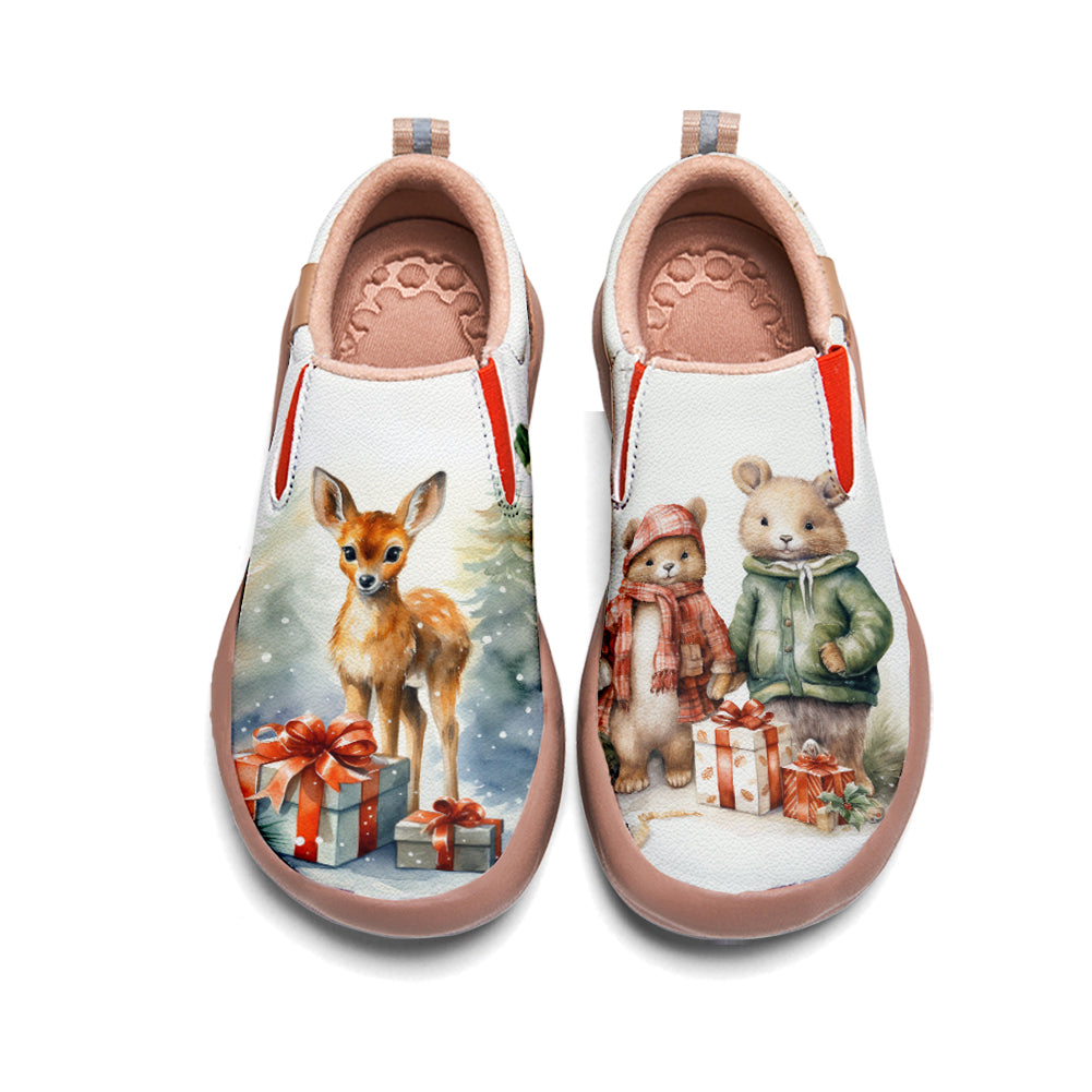 Christmas Deer Kids Slip On