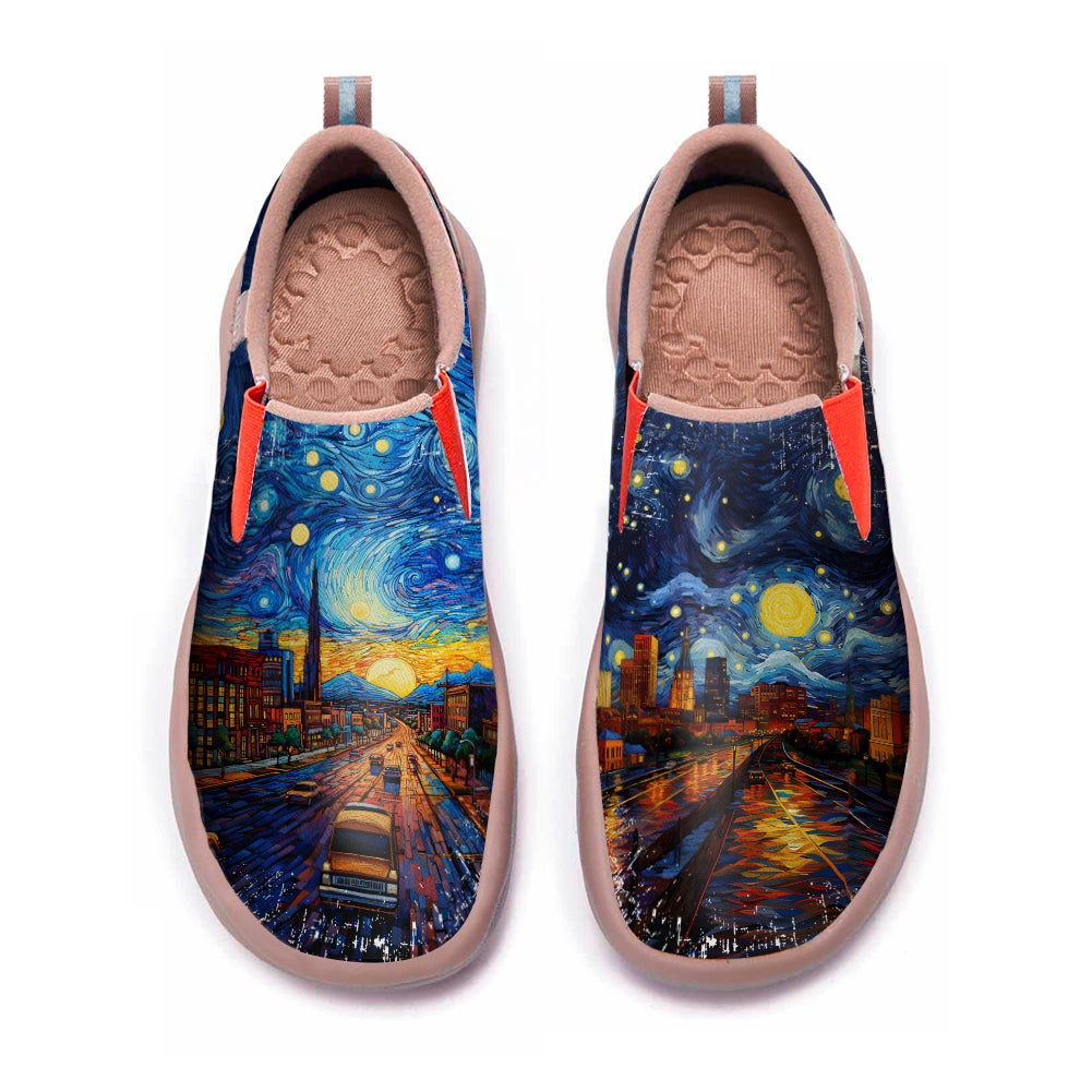 Starry Night Memphis City Slip On