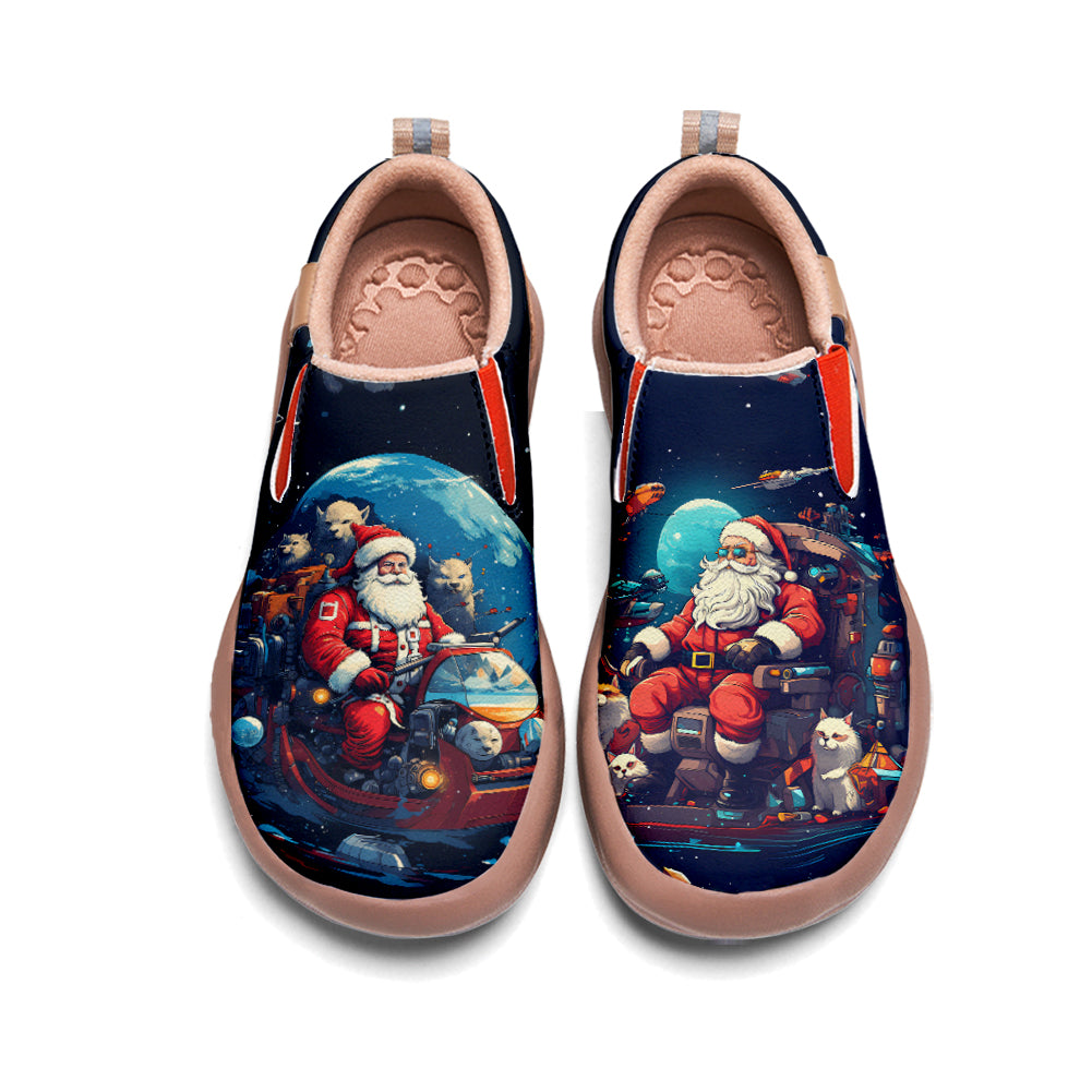 Cyberpunk Style Santa Claus Kids Slip On