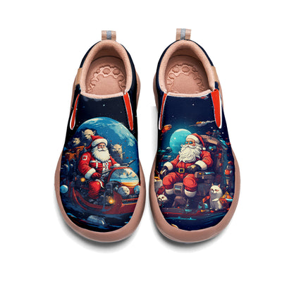 Cyberpunk Style Santa Claus Kids Slip On