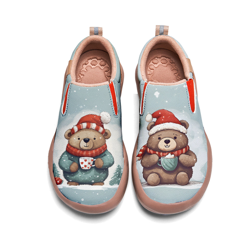 Christmas Bear Kids Slip On