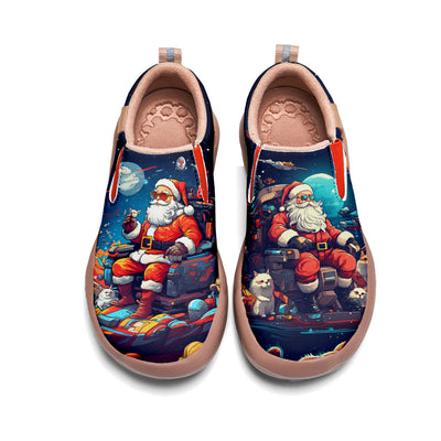 Cyberpunk Style Santa Claus Kids Slip On